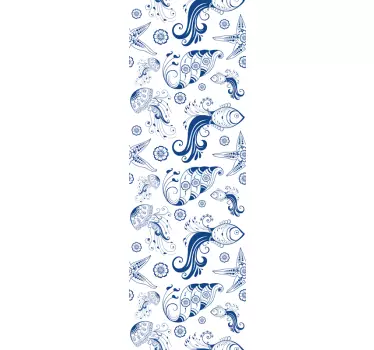 Wandtattoo Badezimmer Duschkabine dekorative Meerestiere - TenStickers