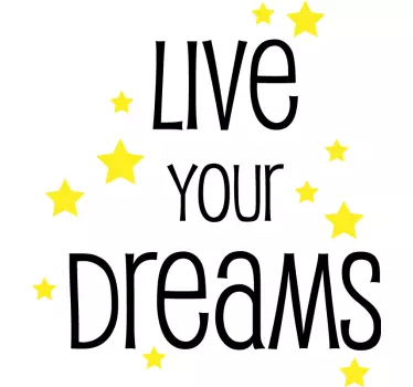 Wandtattoo sprüche motivationsspruch für sterne - TenStickers