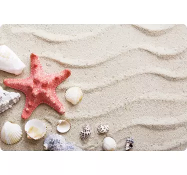 Laptop aufkleber seesterne und muscheln - TenStickers