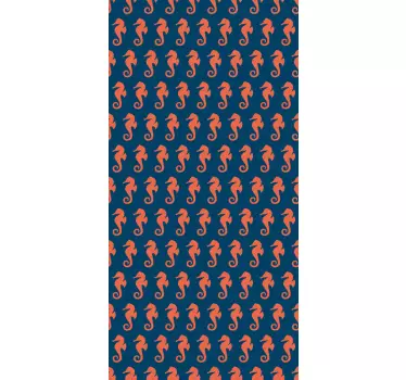 Folie kühlschrank mit seepferdchen muster - TenStickers
