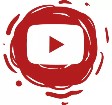 Fenster Sticker Youtube gezeichnetes logo - TenStickers