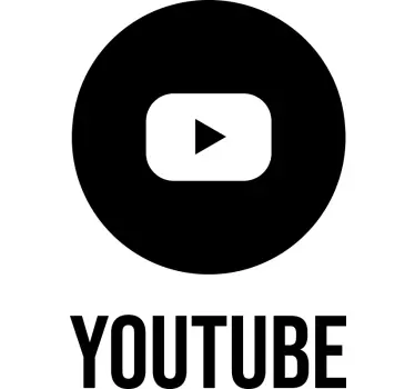 Schaufenster folie mit play button logo - TenStickers