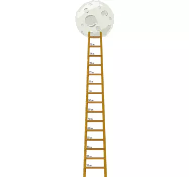 Leiter zum Mond Maßband Aufkleber - TenStickers