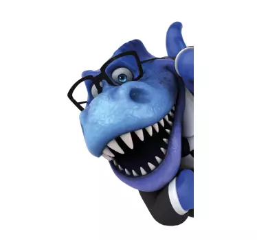 Fenster Sticker Spaß trex 3D illustration - TenStickers