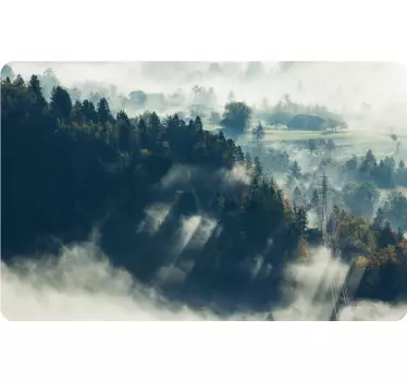 Laptop aufkleber nebelwald landschaft - TenStickers