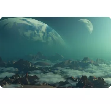 Laptop aufkleber kosmische berglandschaft - TenStickers