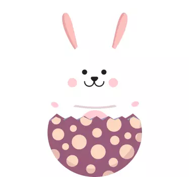 Wandtattoo haustier hase im ei - TenStickers