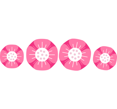 Fahrrad aufkleber blush botanisches arrangement - TenStickers