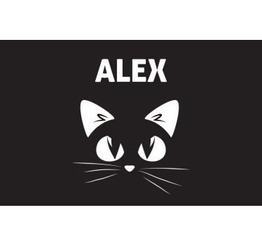 Laptop aufkleber katzenkopf name - TenStickers