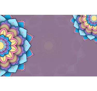 Laptop aufkleber lebendige geometrische blumen - TenStickers