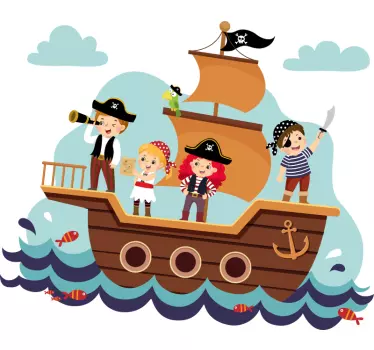 Kinderpiraten Wandtattoo Kinderzimmer - TenStickers