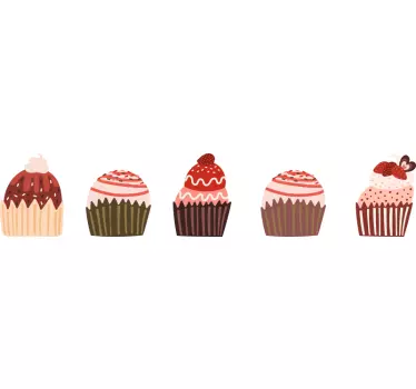 Bordüre selbstklebend cupcake süße leckereien - TenStickers