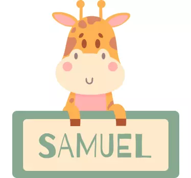 Wandtattoo kinderzimmer niedliche giraffe figur - TenStickers