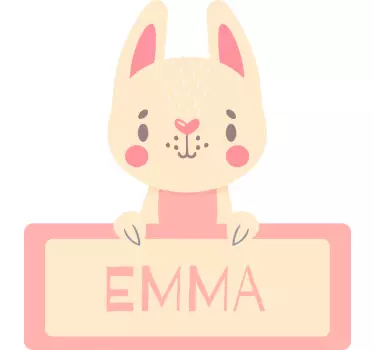 Wandtattoo Kinderzimmer hase mit namen - TenStickers