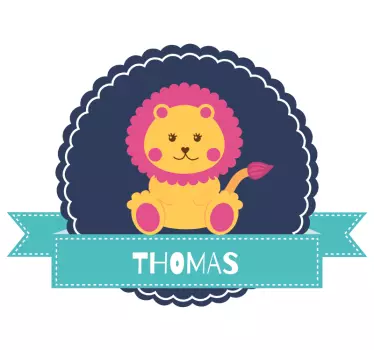 Wandtattoo kinderzimmer süßes löwen design - TenStickers