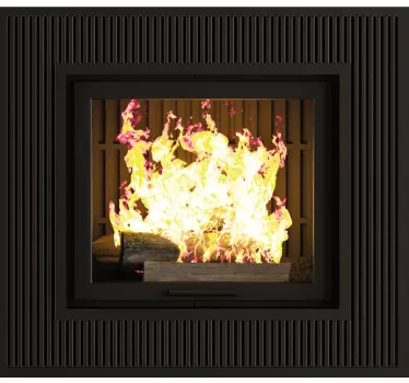 Wandtattoo visuelle Effekte eleganter kamin - TenStickers