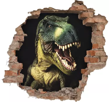 Wandtattoo Jugendzimmer Dinosaurier Linsenförmig 3D - TenStickers