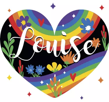 Wandtattoo kinderzimmer herzblüten personalisierung - TenStickers
