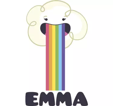 Wandtattoo kinderzimmer süße regenbogenwolke - TenStickers