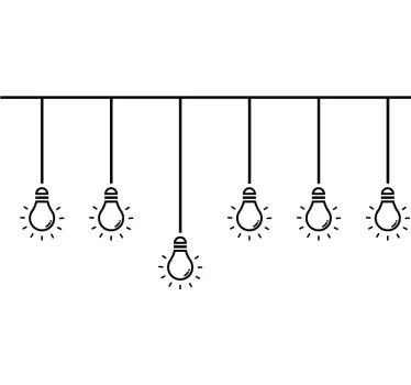 Schaufenster folie für hängende lichtinstallationen - TenStickers