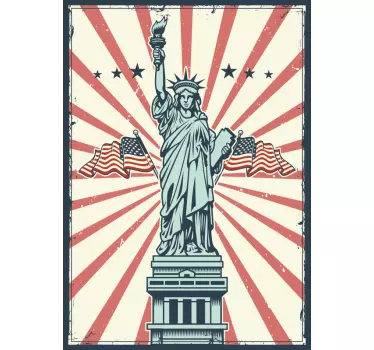 Folie kühlschrank statue der freiheit design - TenStickers
