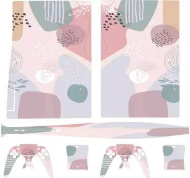 Ps5 skin mit abstrakten farbformen - TenStickers