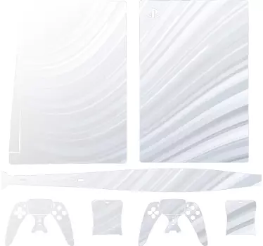 Ps5 skin mit flüssiger weißer textur - TenStickers
