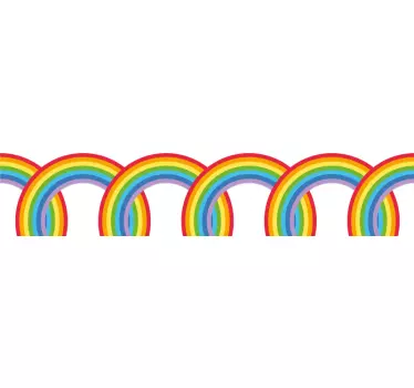 Bordüre selbstklebend bunte regenbogenbögen - TenStickers