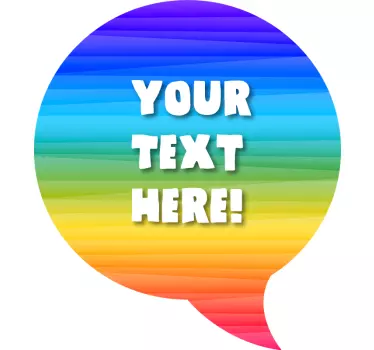 Schaufenster folie bunte textblase - TenStickers