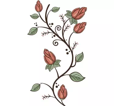 Blumen Dreieck Aufkleber - TenStickers