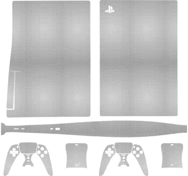 PS5 Skin Weiße kohlenstoffhaut - TenStickers