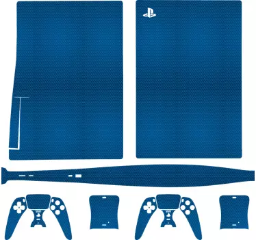 PS5 Skin Blaue kohlenstoffhaut - TenStickers