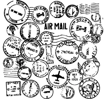 Wandtattoo Reisepass Stempel - TenStickers