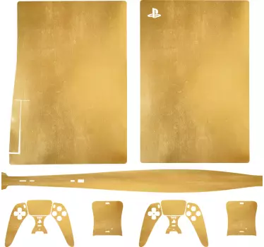 Gebürstetes Gold PS5 Skin - TenStickers