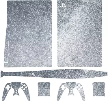 PS5 Skin Glänzende silberne Aufkleber - TenStickers