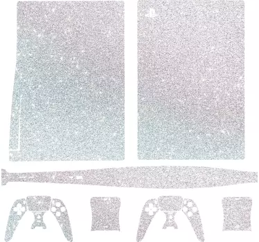 PS5 Skin Strahlend weiße Aufkleber - TenStickers