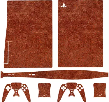 Ps5 skin mit rustikalem textur-finish - TenStickers