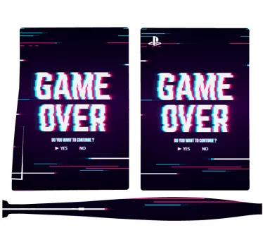 Ps4 aufkleber game over nachricht - TenStickers