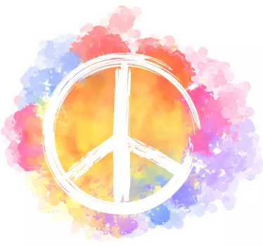 Wandtattoo ornament frieden symbol spritzer - TenStickers