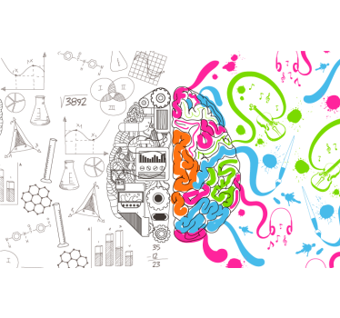 Notebook Aufkleber Duo gehirn - TenStickers