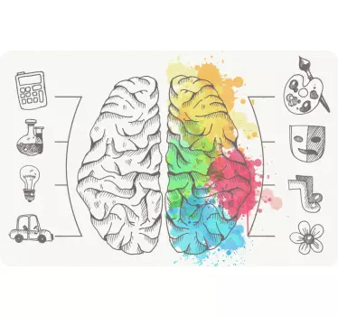 Laptop aufkleber lebendige gehirn idee - TenStickers