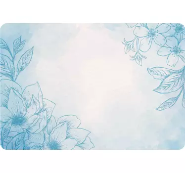 Notebook Aufkleber Blaue pulverpastellblume - TenStickers