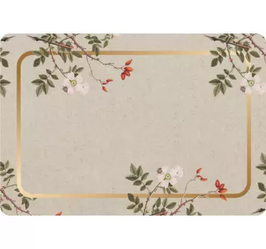 Notebook Aufkleber Vintage blumenrahmen - TenStickers
