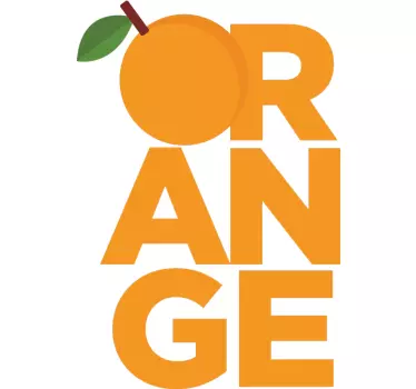 Aufkleber Früchte Orangefarbener text - TenStickers