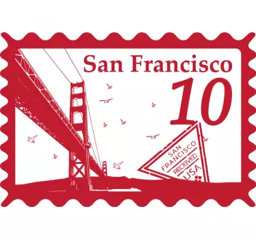 Aufkleber Auto San francisco karte - TenStickers