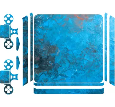 Ps4 aufkleber in lebhaftem blau - TenStickers