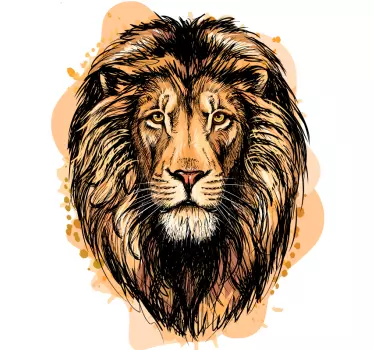 Wandtattoo Wohnzimmer Löwe - TenStickers