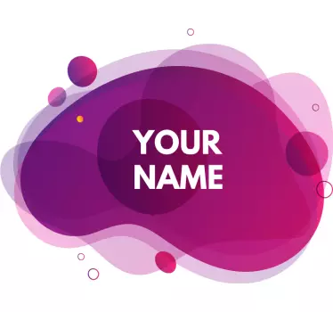 Personalisierte Sticker Rosa farbverlaufsflüssigkeit - TenStickers