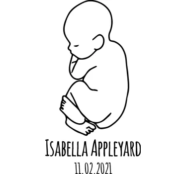 Wandtattoo baby individuelle babysilhouette - TenStickers
