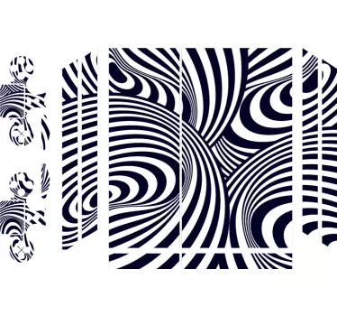 Ps4 aufkleber spiralmuster arrangement - TenStickers